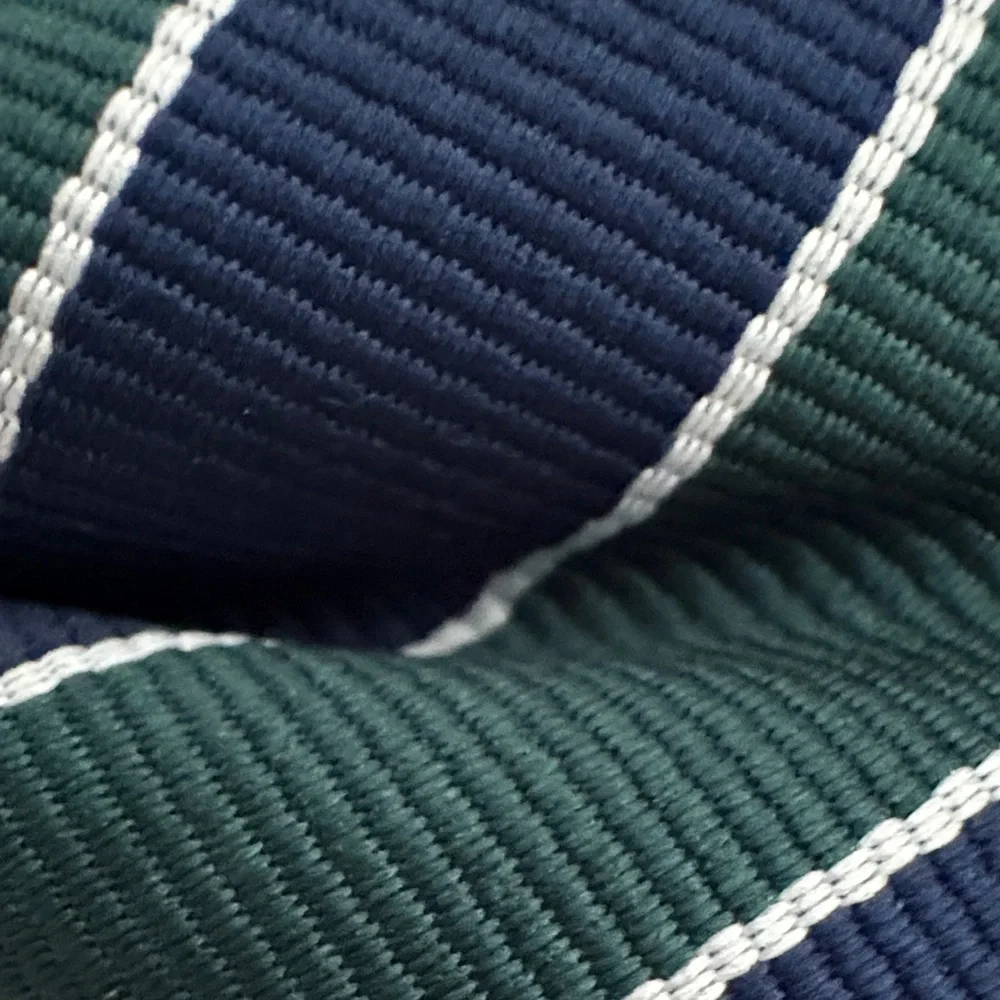 Janie and Jack Navy and Green Striped Bow Tie
